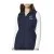 Ladies Medical Scrub Vest with Zip Front Navy Blue